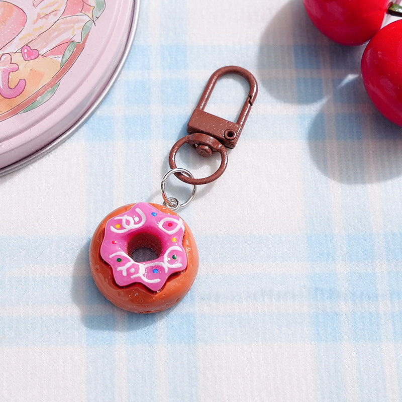 Wholesale Cute donut shaped toy bread pendant