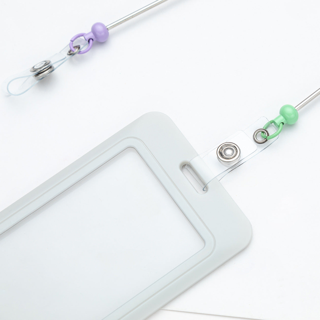 Wholesale Badge Reels Beadable Retractable Easy-Pull Button Badge ID Keychain ACC-KC-HuaH004