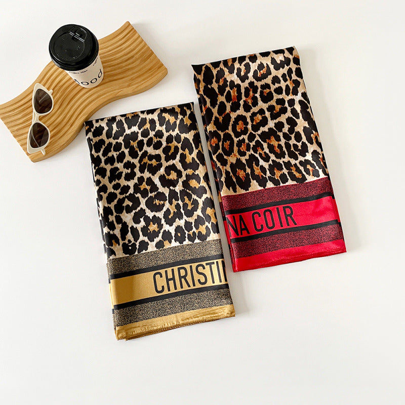 Wholesale leopard scarf 90cm large square scarf