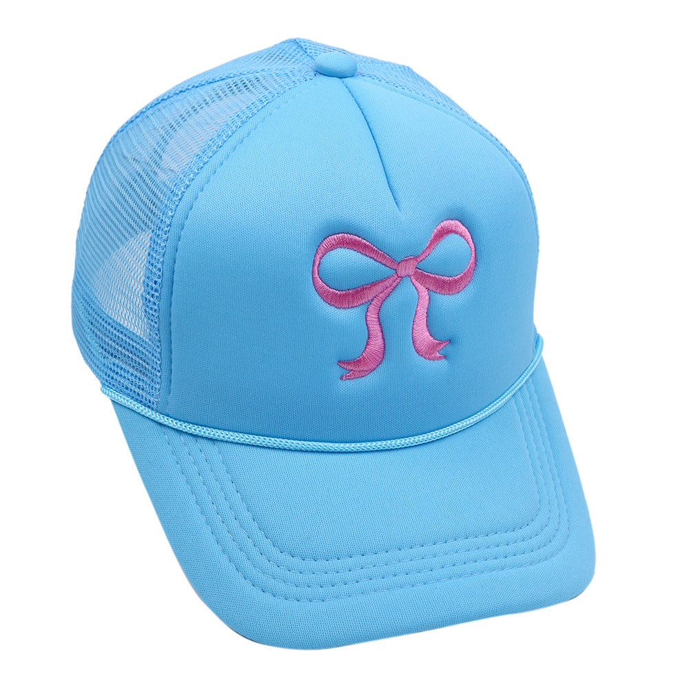 Wholesale Bow Embroidery Mesh Hat Baseball Cap ACC-HT-HaiPu018