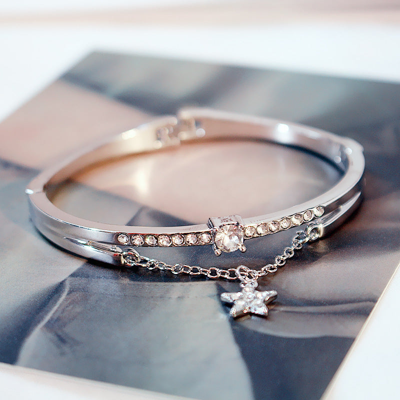 Wholesale Gold-Tone 8 Hearts 8 Arrows CZ Bracelet Stylish Jewelry Accessory for Women Gift