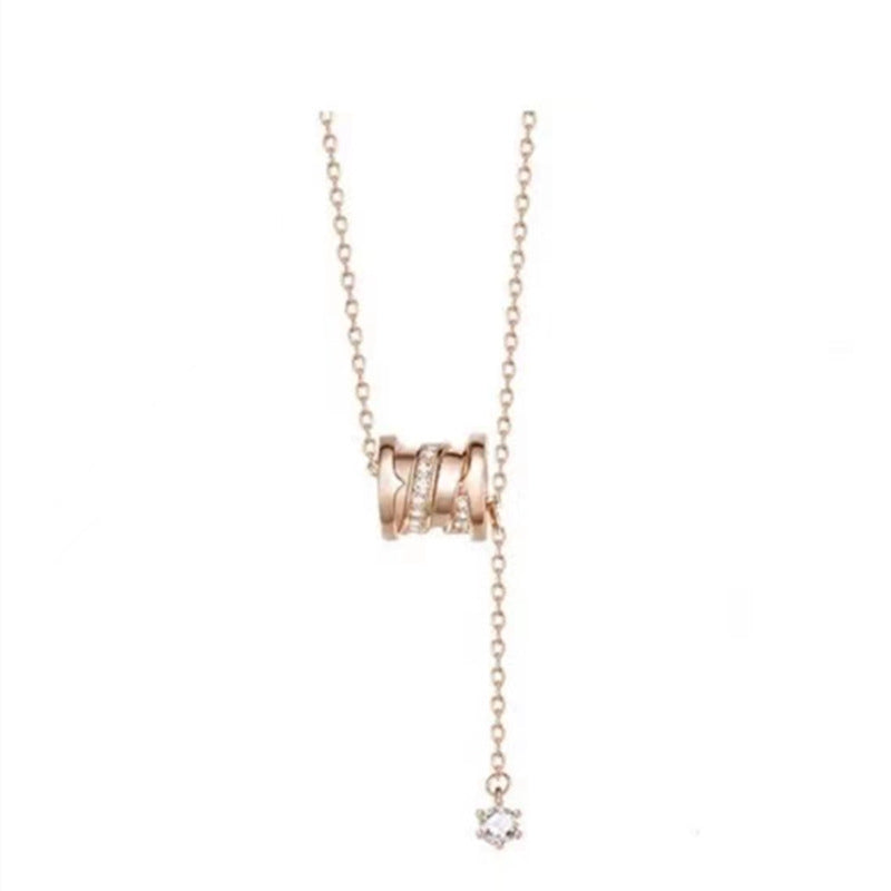 Wholesale Small Man Waist Necklace Women' s Internet Celebrity Same Style Simple Fashion Transfer Bead Pendant Elegant Light Luxury Niche Collarbone Chain