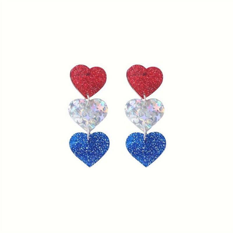 Wholesale Independence Day Flag Earrings  Personalized Earrings