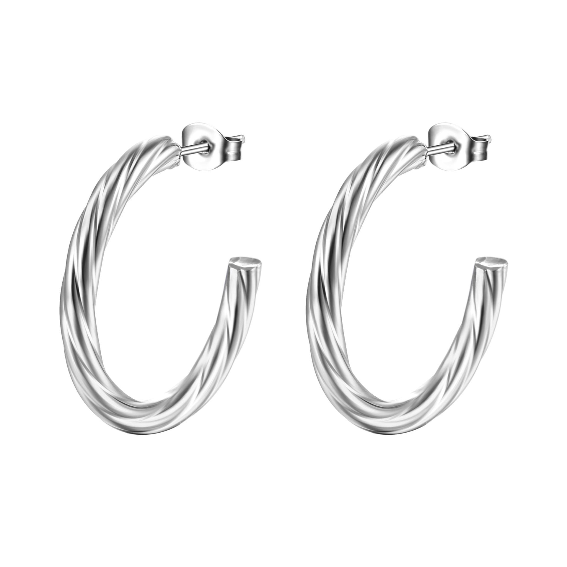 Wholesale stainless steel earrings  C- shaped earrings