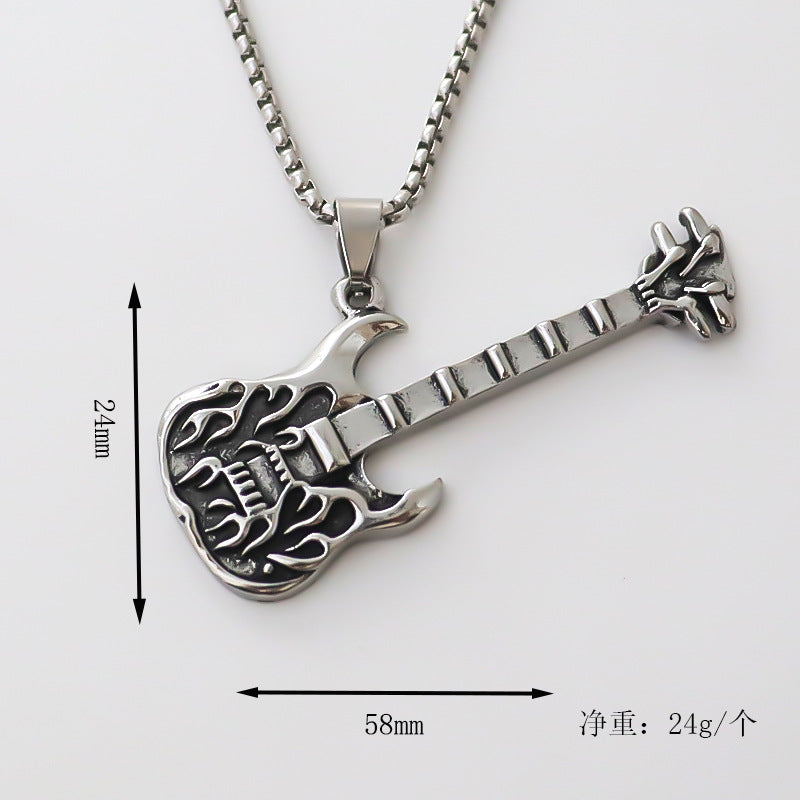 Wholesale  alloy pendant fashionable all-match guitar pendant necklace