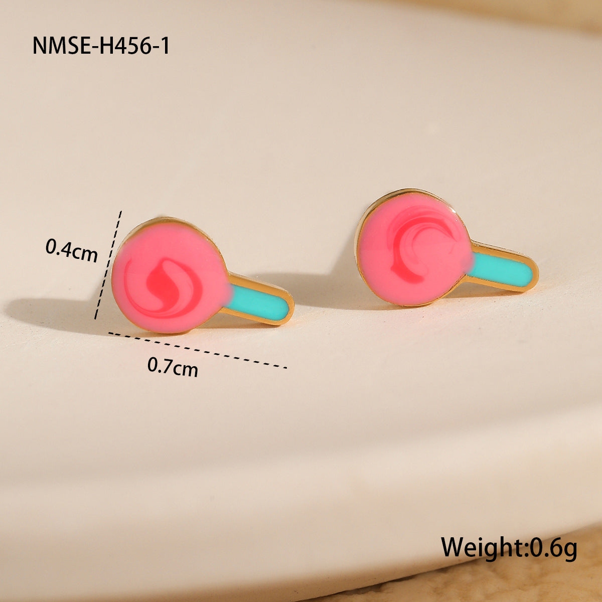 Wholesale  Colorful Oil-Dropping Stainless Steel Earrings