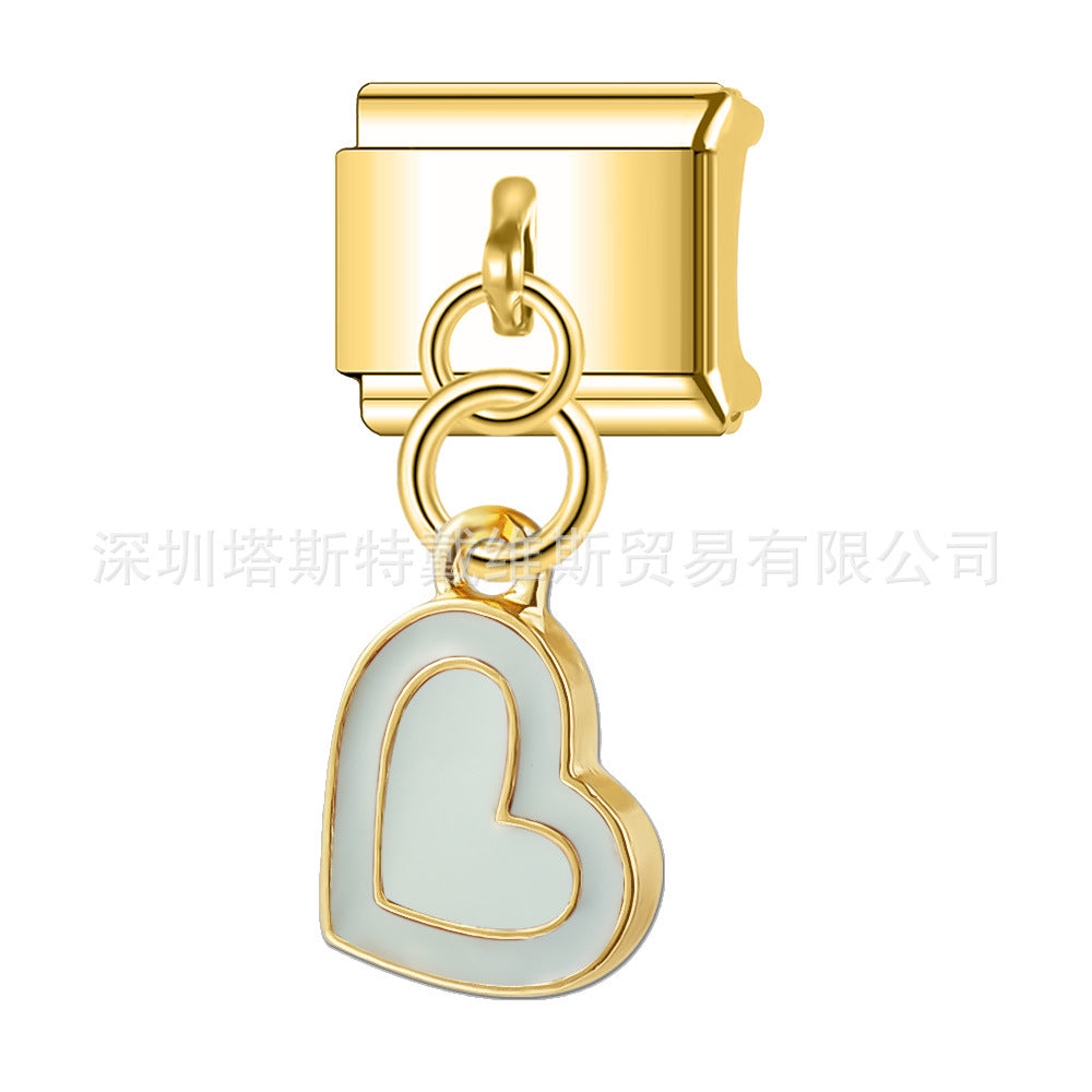 Wholesale Heart-Shaped 9mm Alloy Electroplated Pendant – DIY Bracelet Charm,  Boutique Resale Jewelry Accessory