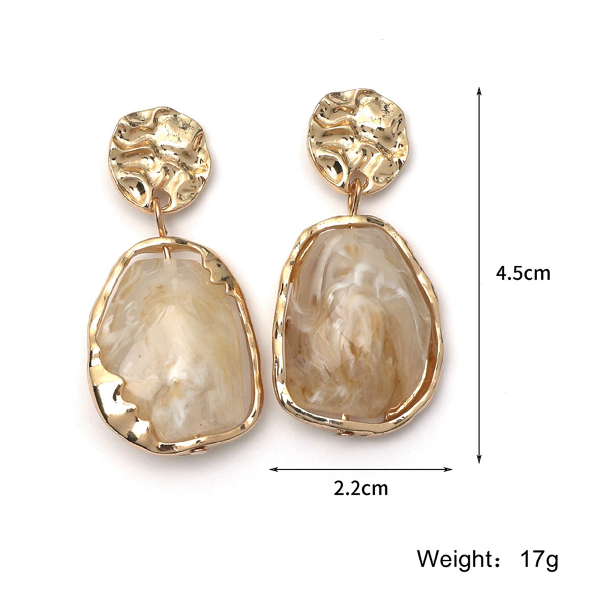 Wholesale Vintage Resin Earrings Silver Pin Elegant Earrings