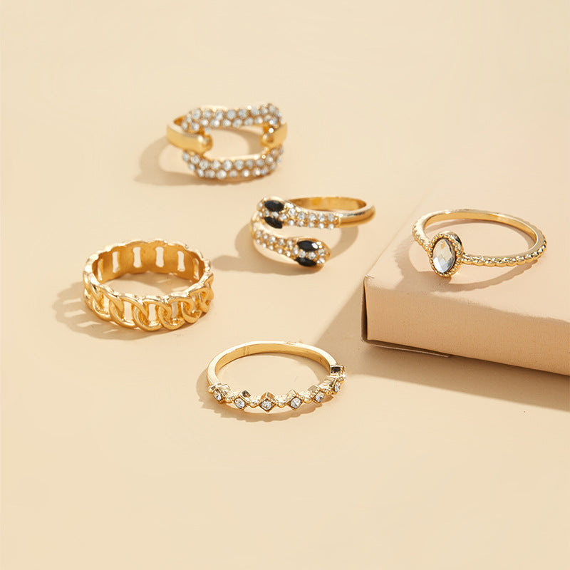 Wholesale  exaggerated snake alloy ring