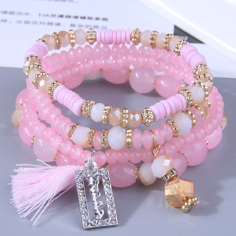 Wholesale Versatile Love Tassel Alloy Bracelet