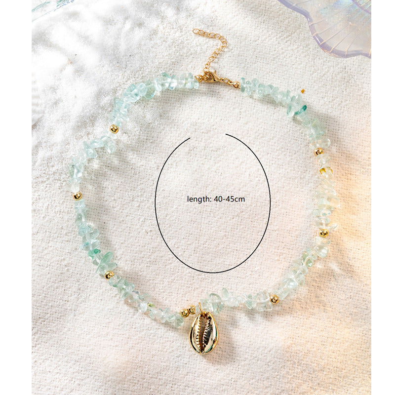 Wholesale Starfish Shell Necklace Adjustable Braided Bracelet Necklace Set ACC-NE-XLH003