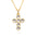 Wholesale retro cross micro inlaid zircon copper gold-plated necklace
