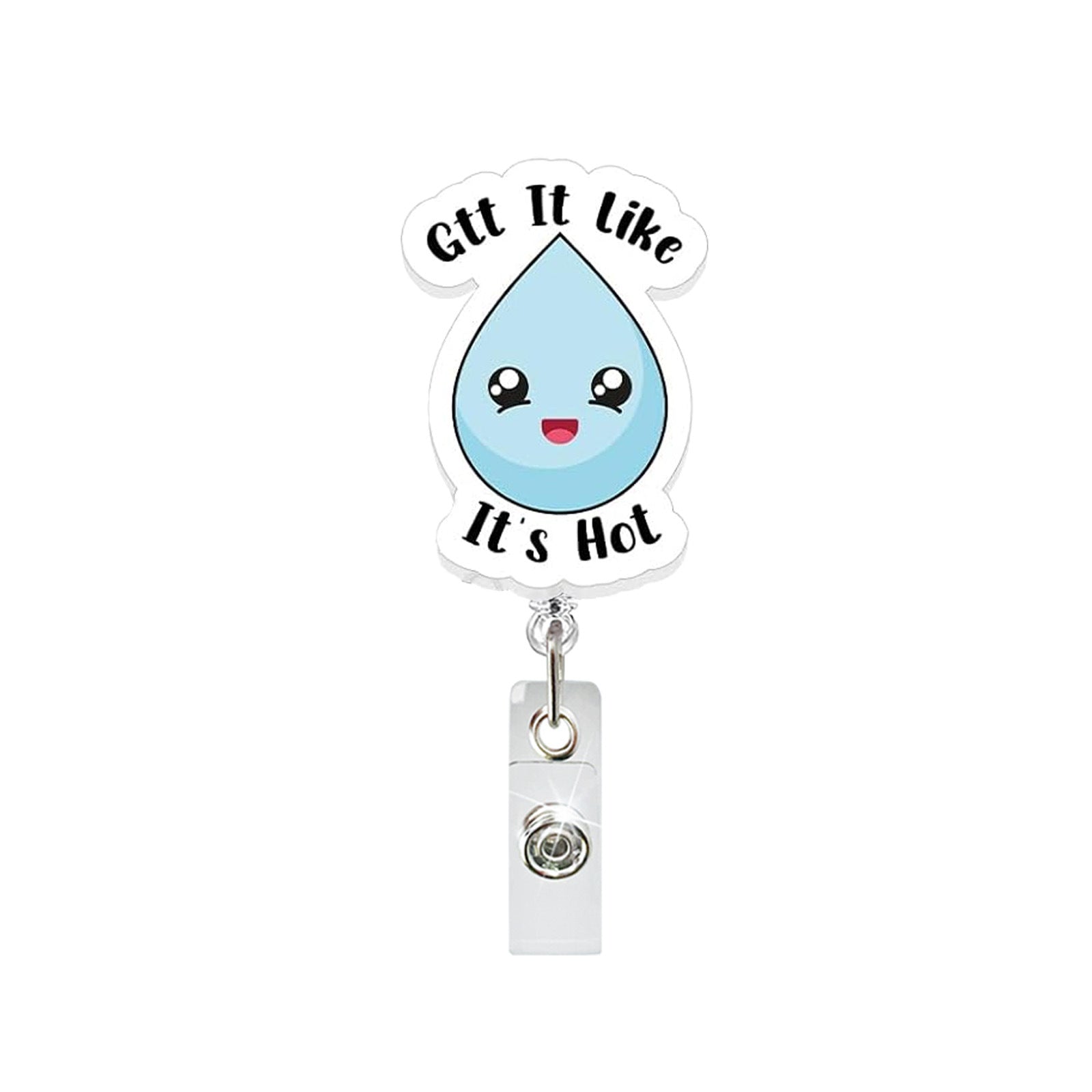 Wholesale Trendy Acrylic Retractable Rotating Badge Reel with Clip,  Boutique ID Badge Holder for Hospital Staff