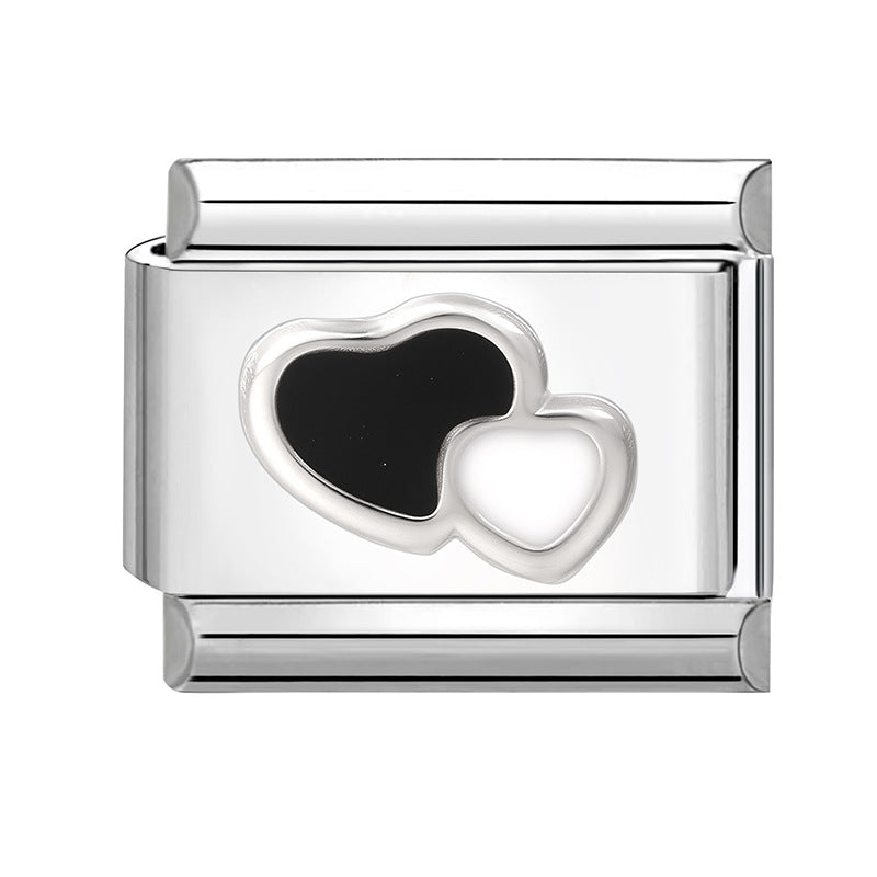 Wholesale 9mm Italian Charm Starter Bracelets DIY square Single Section Creative Stainless Steel Composable Bracelet