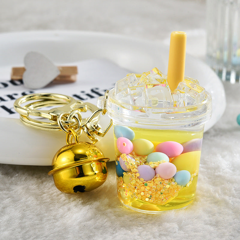 Wholesale  Iceberg Cup Quicksand Bottle Creative Key Chain