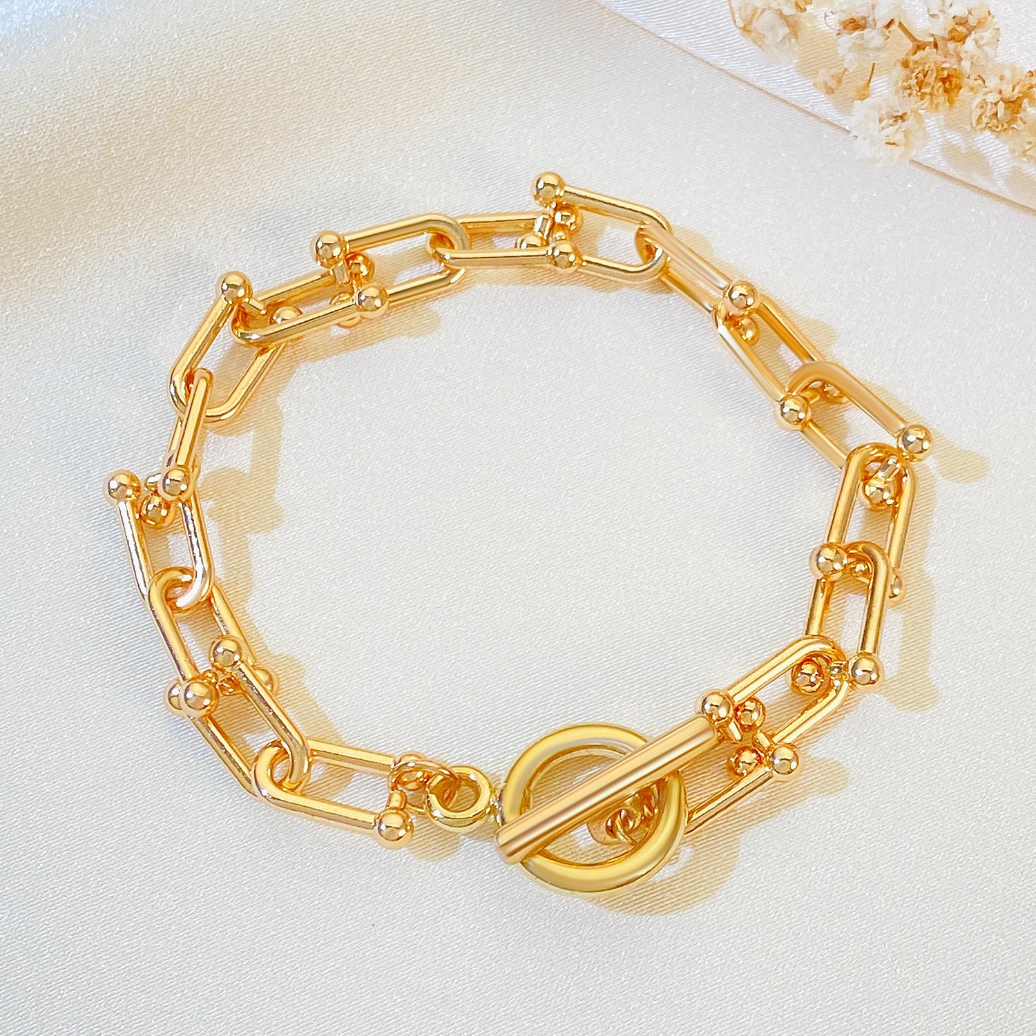 Wholesale OT Buckle Soft Clay Pearl Butterfly Love Bracelet ACC-BT-QW001