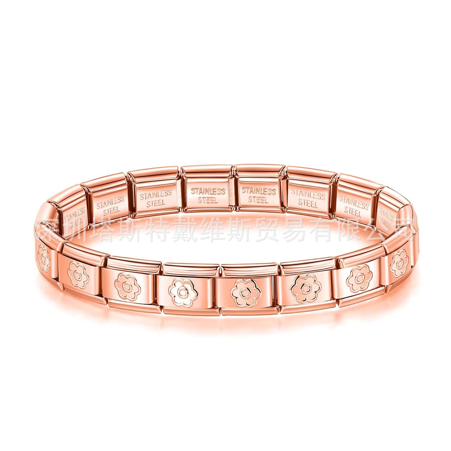 Wholesale  Italian Charm Bracelet 9mm DIY  single-section  Creative Stainless Steel Composable Bracelet