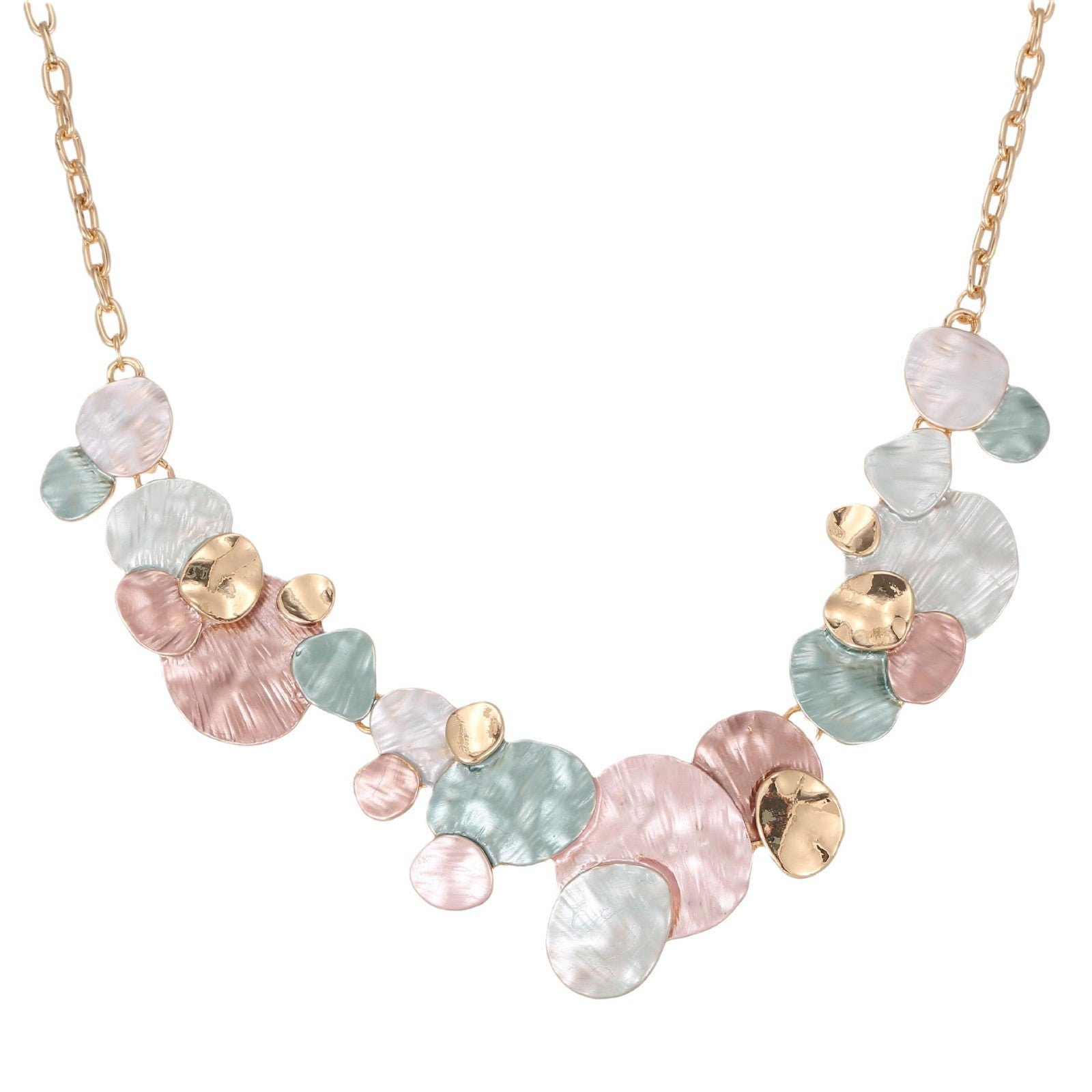 Wholesale  Color Painting Oil Geometric Oval Earrings Necklace suit