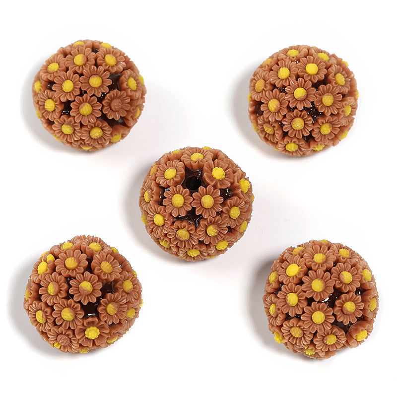 Wholesale 10PCS DIY Acrylic Flower Ball Balls ACC-BDS-LinG001