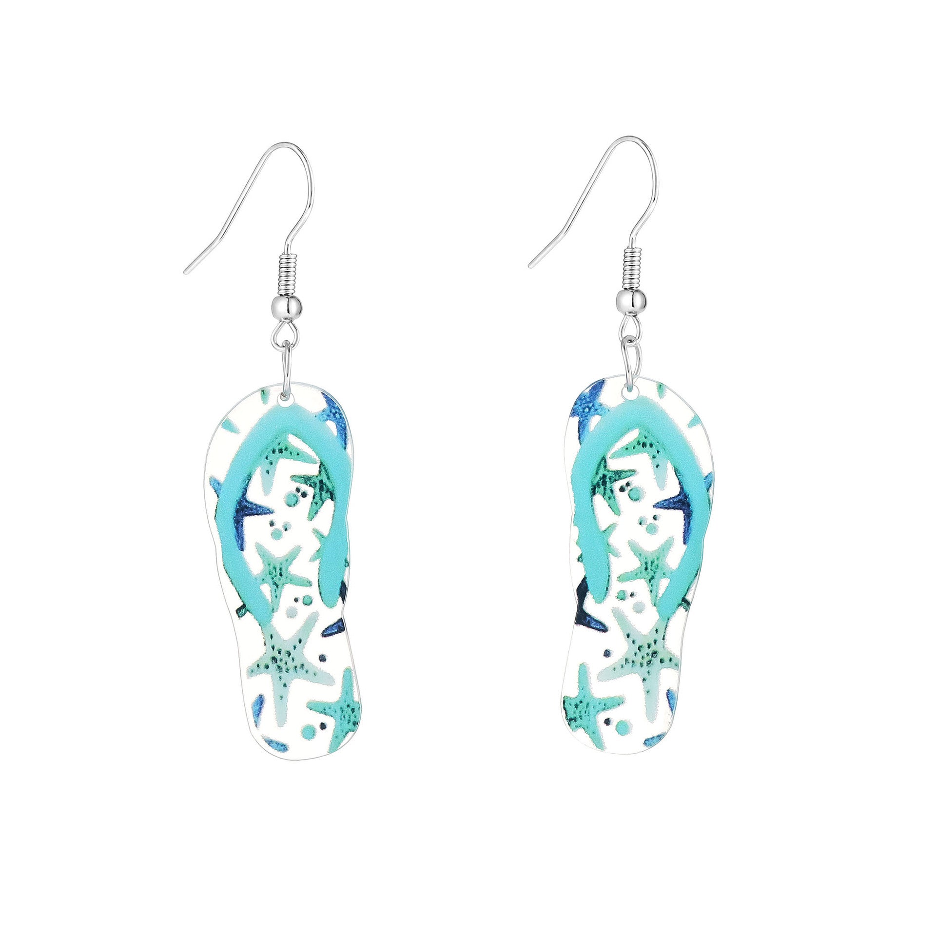 Wholesale Acrylic blue slippers earrings