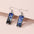 Wholesale  painting stars and moon night time gem glass earrings