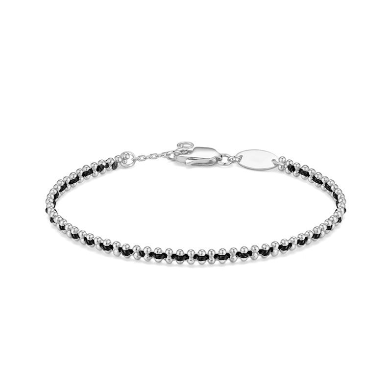 Wholesale Trendy Lucky Red String Woven Bracelet For Women White Gold Tone Accent Casual Everyday Jewelry Accessory Gift Boutique Resale