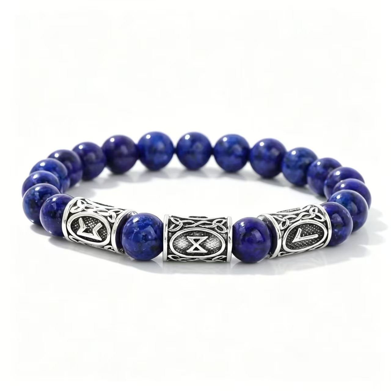 Wholesale Stylish Natural Stone Beaded Bracelet Tiger Eye Amethyst Obsidian Unisex Travel Souvenir Boutique Resale