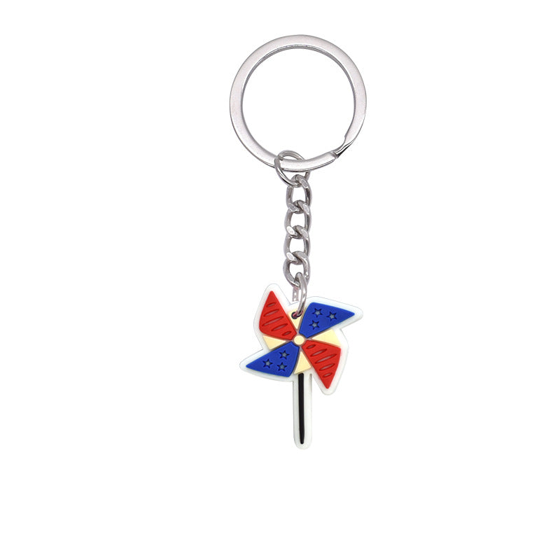 Wholesale 10pcs US Independence Day Keychain