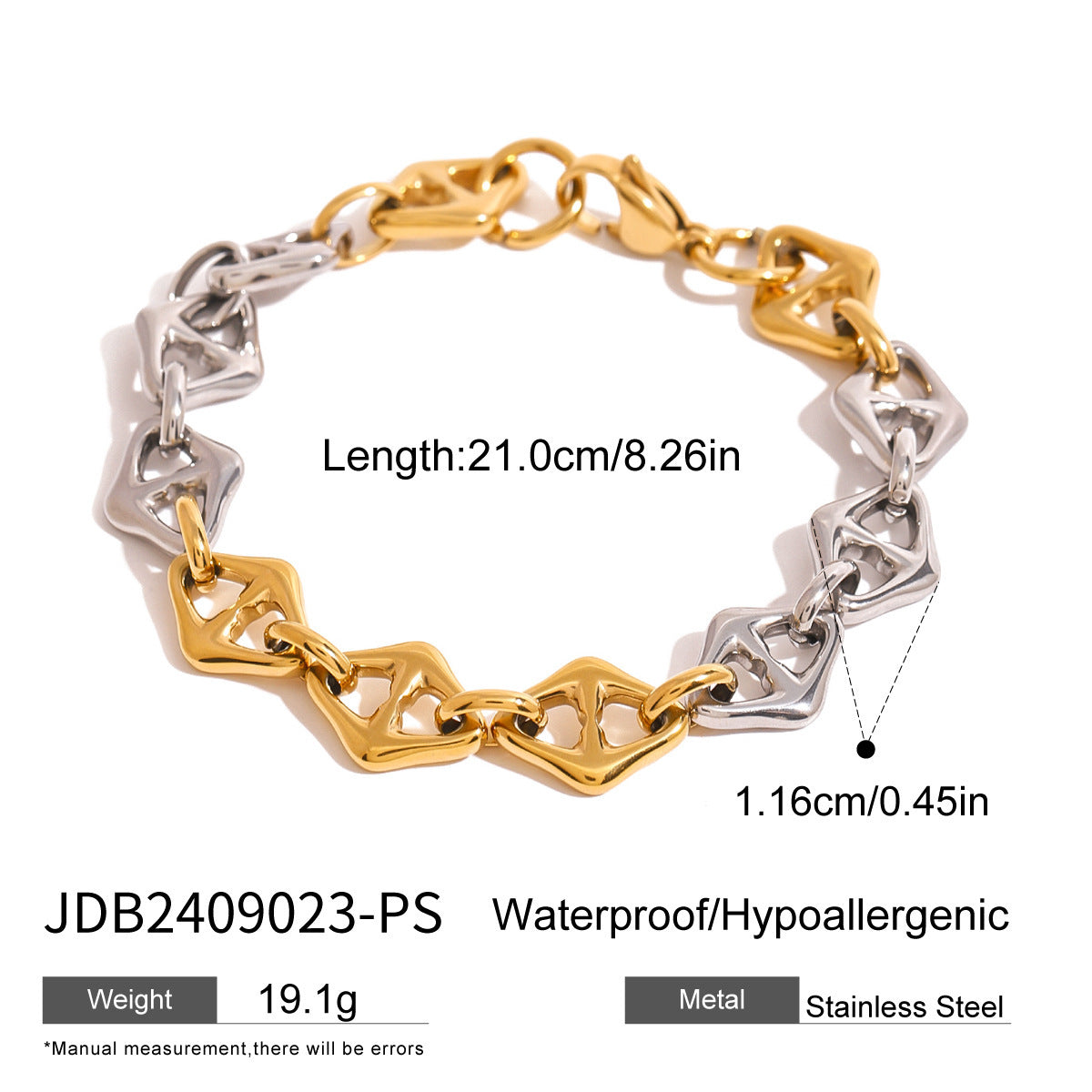 Wholesale  stainless steel color matching bracelet