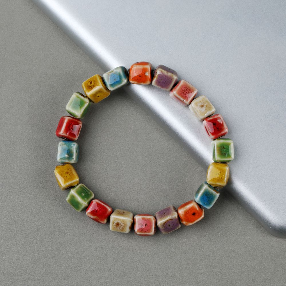 Wholesale Ceramic Glaze Porcelain Bead Bracelet ACC-BT-YXH006