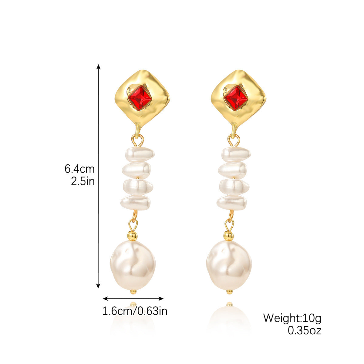 Wholesale Long Irregular Baroque Pearl Earrings ACC-ES-ManYi016