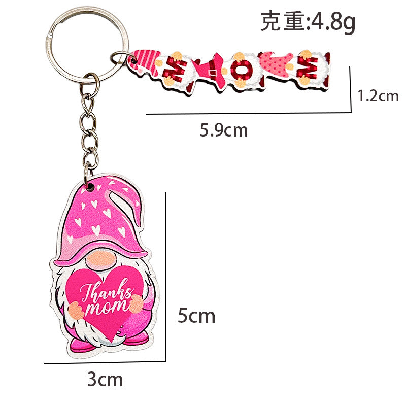 Wholesale Mother's Day Pink MOM Keychain ACC-KC-TuoYi007