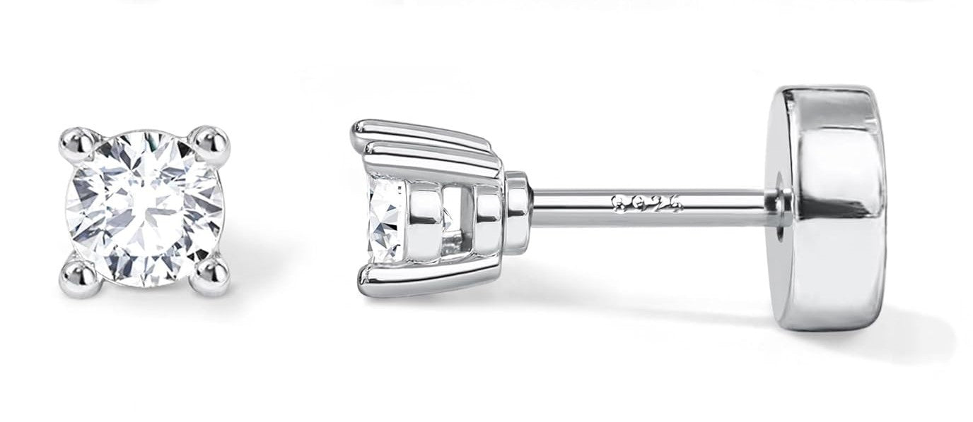 Wholesale Stainless steel 18K gold zircon titanium steel mini stud earrings