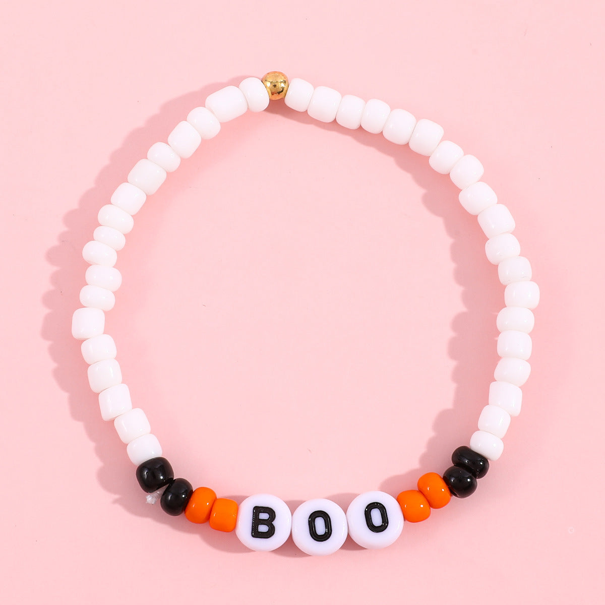 Wholesale  rice beads letter color string monster pendant  bracelet