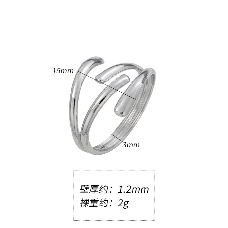 Wholesale titanium steel crown opening non-fading niche ring