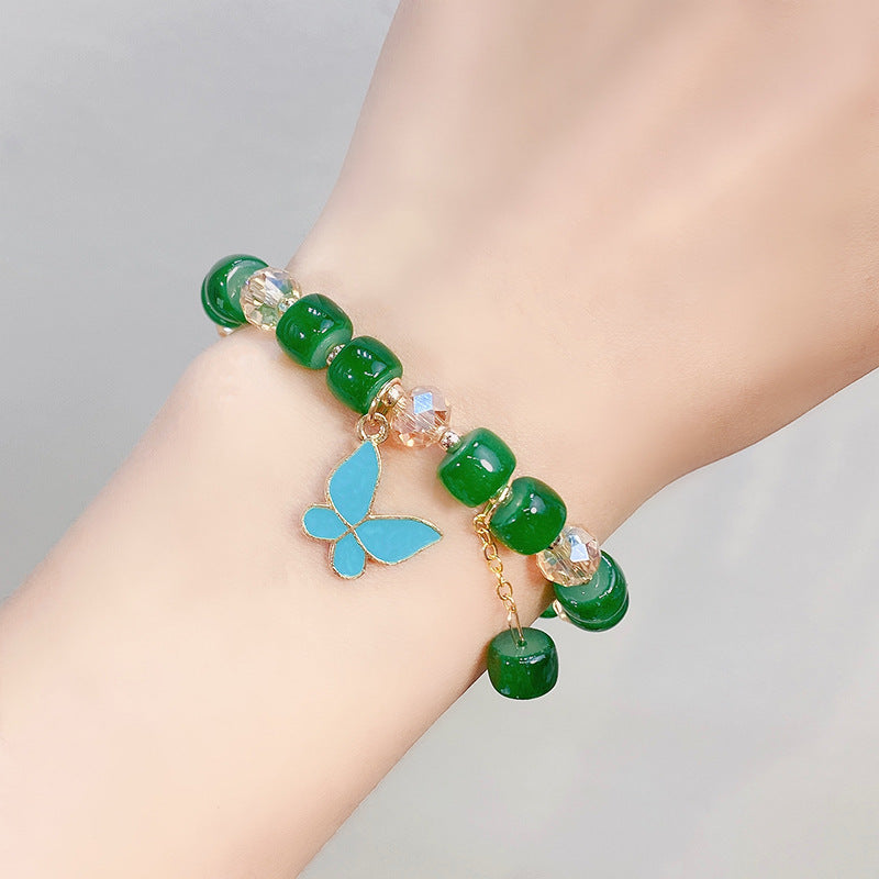 Wholesale Glass Beaded Crystal Flower Bracelets ACC-BT-Xinan001