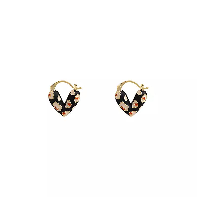 Wholesale  Double-sided Love Ear Buckle  Retro Light Luxury  All-match Earrings