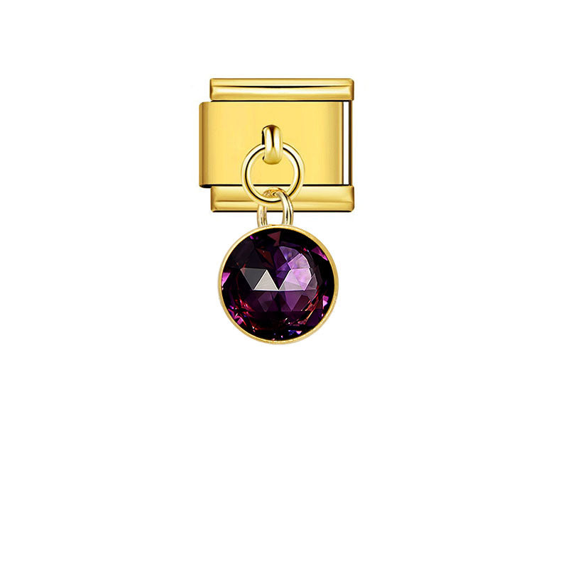 Wholesale Stainless Steel Electroplated Gold Starry Sky Pendant DIY Jewelry Accessory