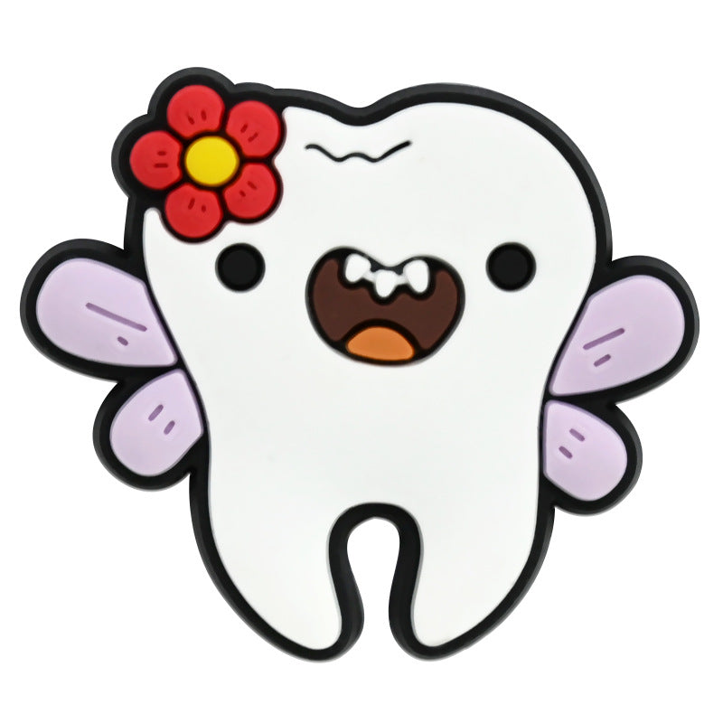 Wholesale Random 100pcs Protect Teeth Shoes Accessories Shoes Charms