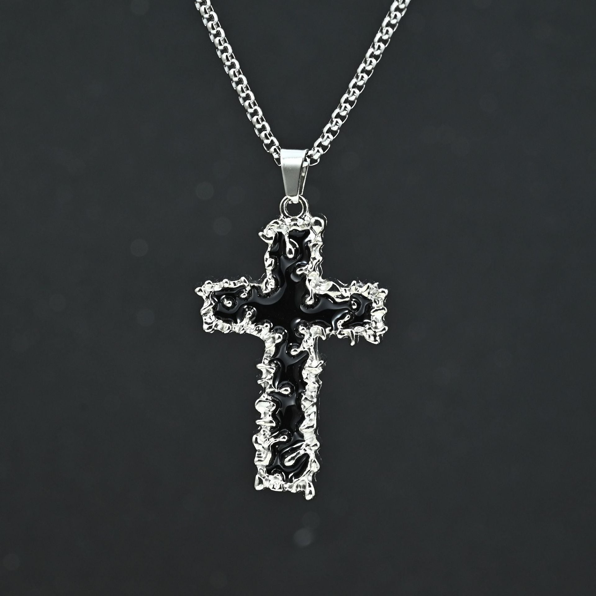 Wholesale Hip Hop Street Style Alloy Cross Pendant Necklace Fashion Accessory For Gift And Boutique Resale