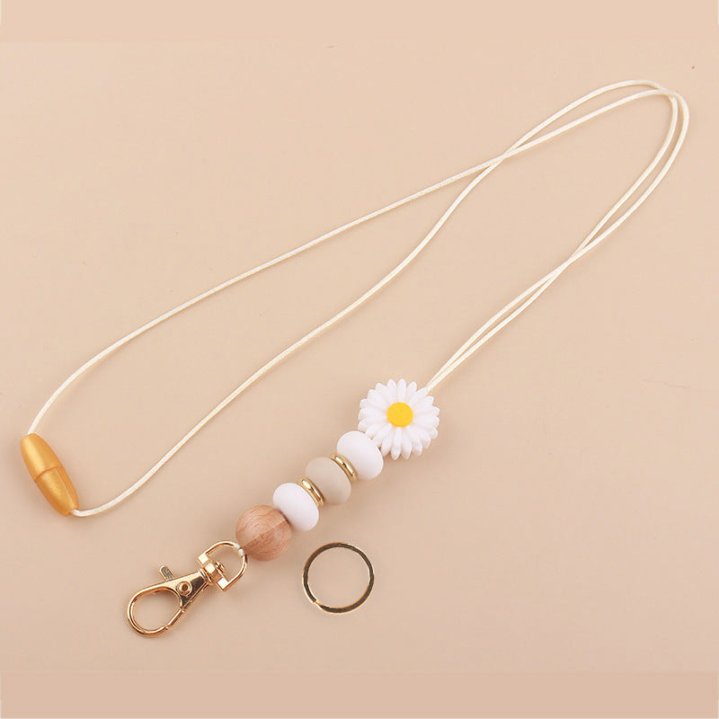 Wholesale Silicone Bead Breast Card Snap Beaded Keychains Necklaces