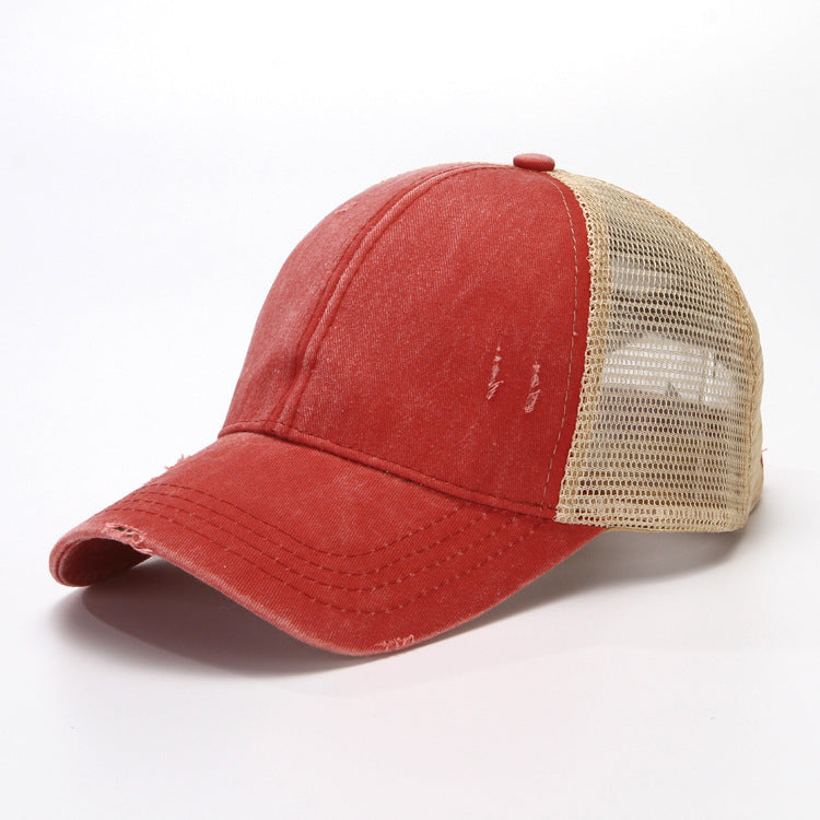 Wholesale  Baseball Cap Ponytail Cross Cross Elasticated High Ponytail Baseball Cap