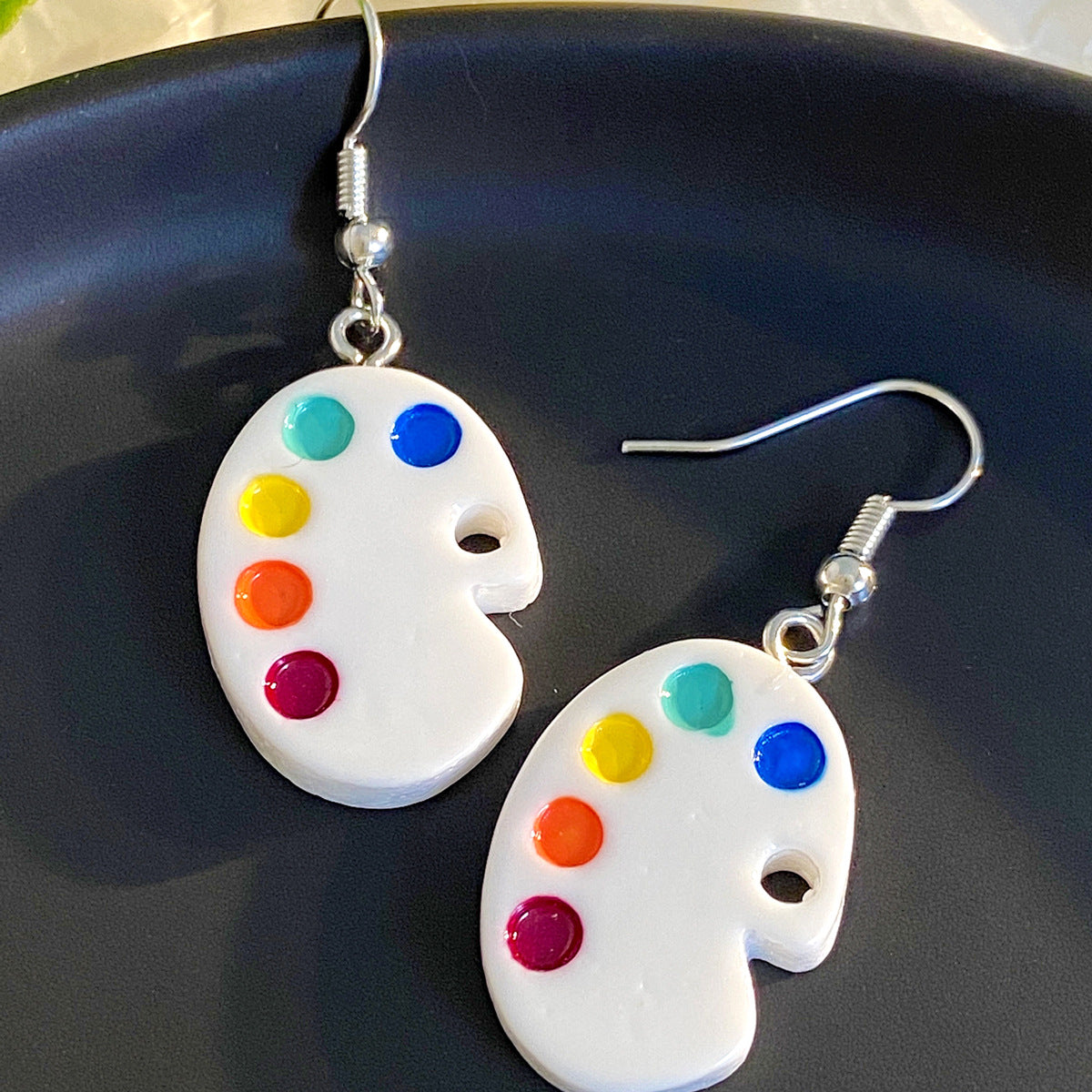 Wholesale Funny Donut Earrings Set For Women White Plastic Resin Party Gift Boutique Resale
