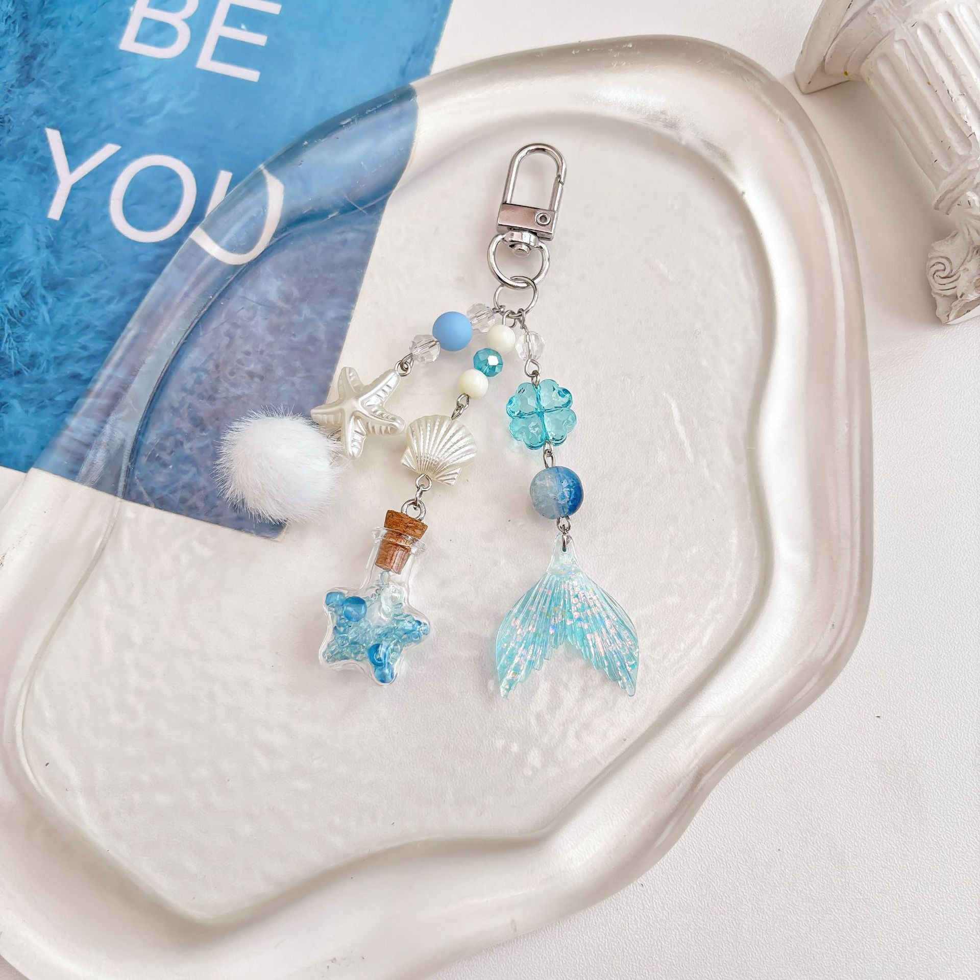 Wholesale  ocean drifting bottle keychain