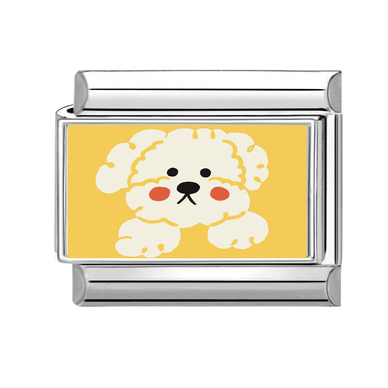 Wholesale Land Animal Italian Charms
 DIY pet Section Creative Stainless Steel Composable Bracelet