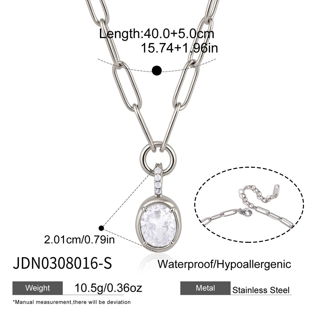 Wholesale Old Money Style Stainless Steel Zircon Clavicle Necklace Fashion Jewelry Accessory Gift
