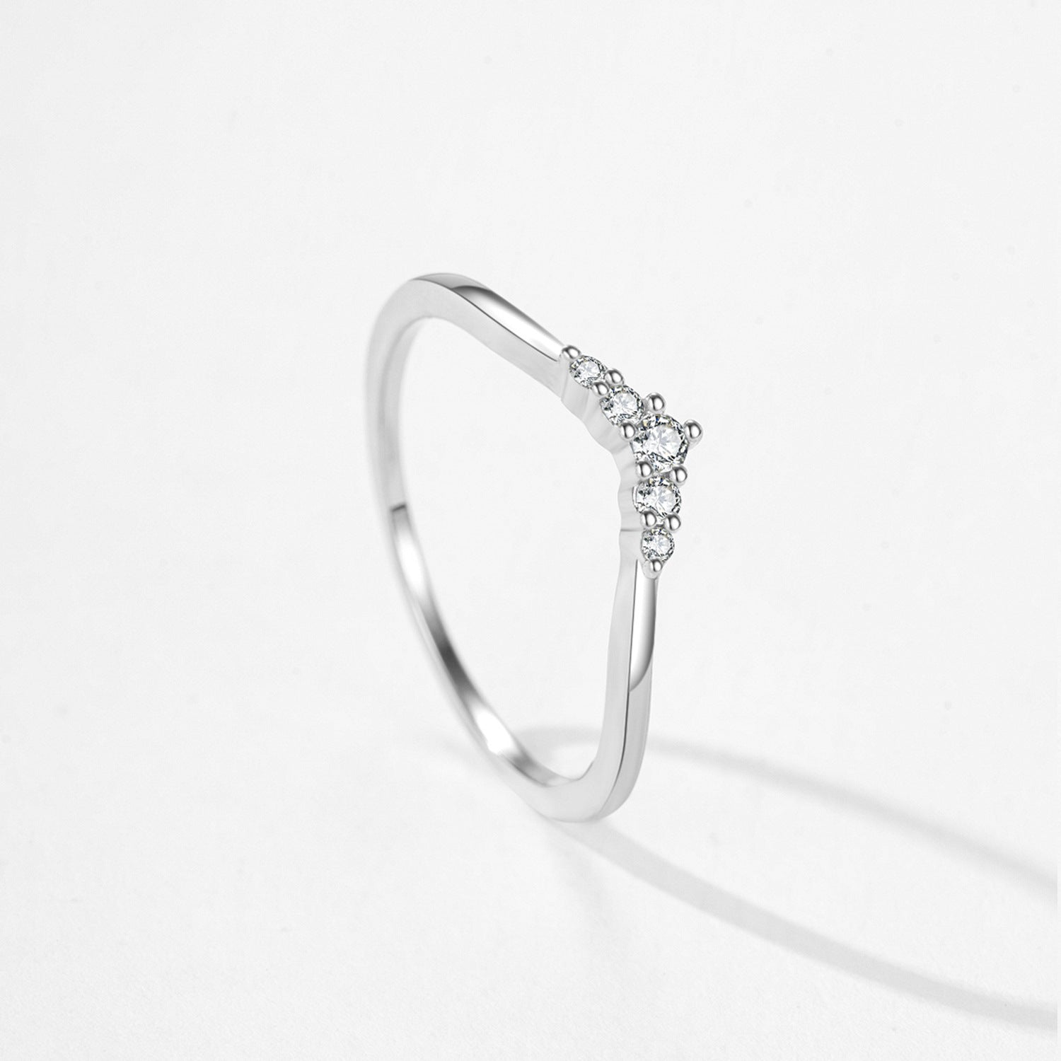 Wholesale s925 sterling silver V-shaped ring
