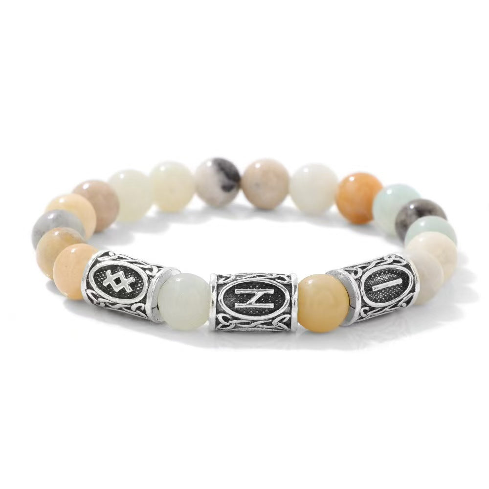 Wholesale Stylish Natural Stone Beaded Bracelet Tiger Eye Amethyst Obsidian Unisex Travel Souvenir Boutique Resale