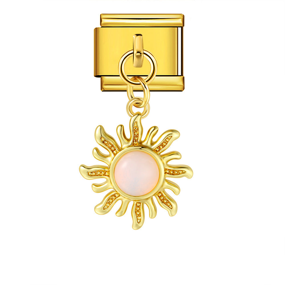 Wholesale  Italian Charm Bracelet 9mm DIY single hook pendant Creative Stainless Steel Composable Bracelet