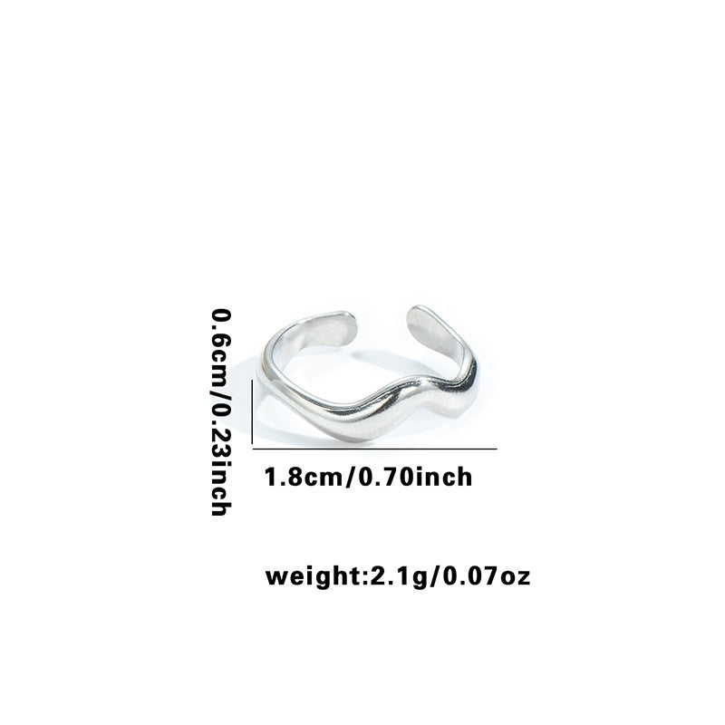 Wholesale Retro Heart Butterfly Hollow Titanium Steel Ring,  Fashion Accessory for Boutique Resale